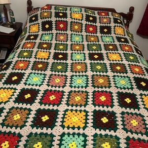 Handmade‎ Crochet Blanket 6 Ft. X 4’10” Multicolor